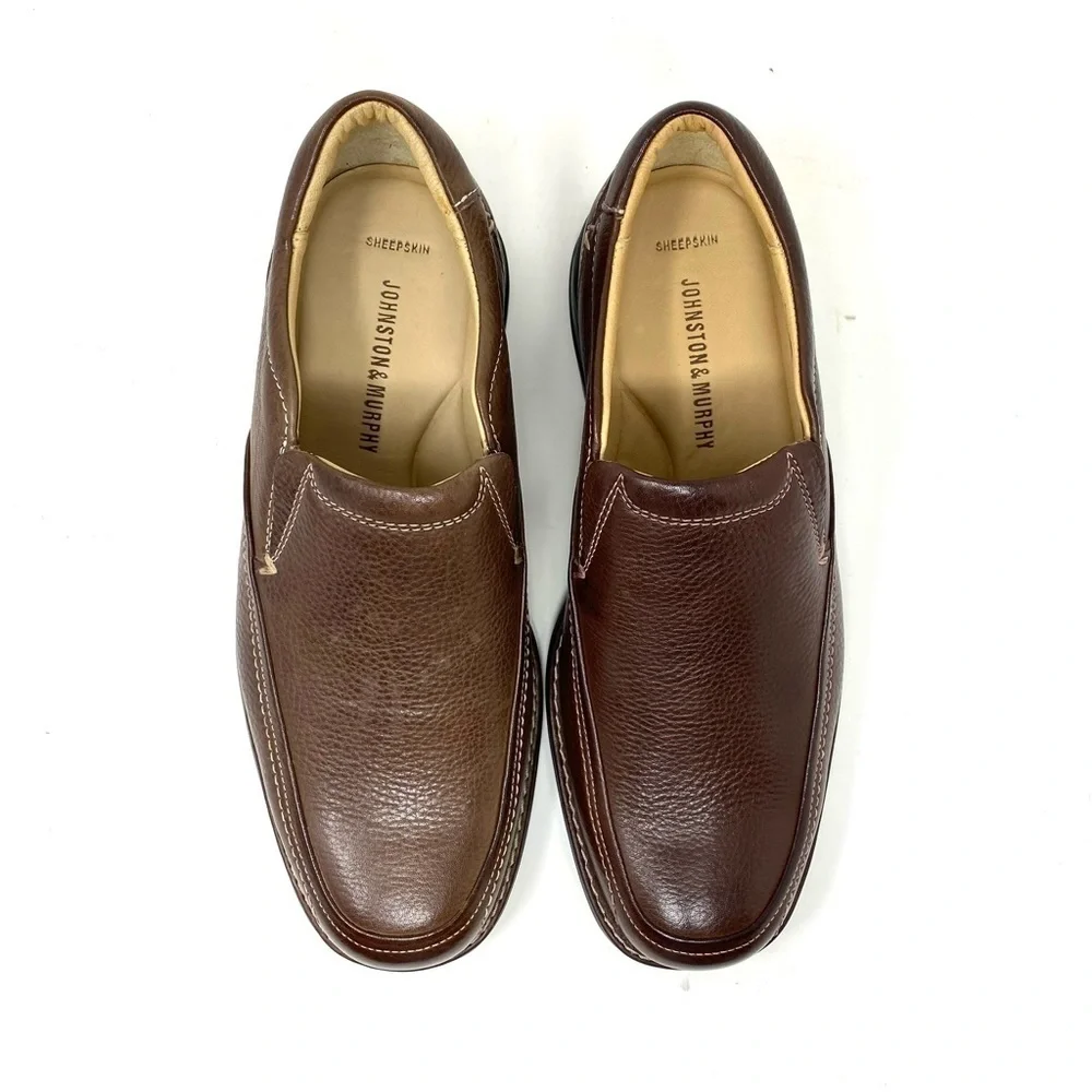 Johnston & Murphy Shuler SGore Dark Brown Leather Slip On